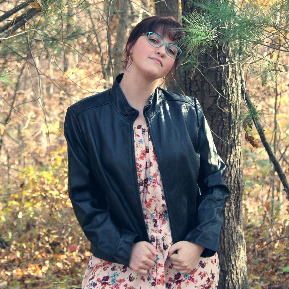 Lambskin Leather Jacket- Black